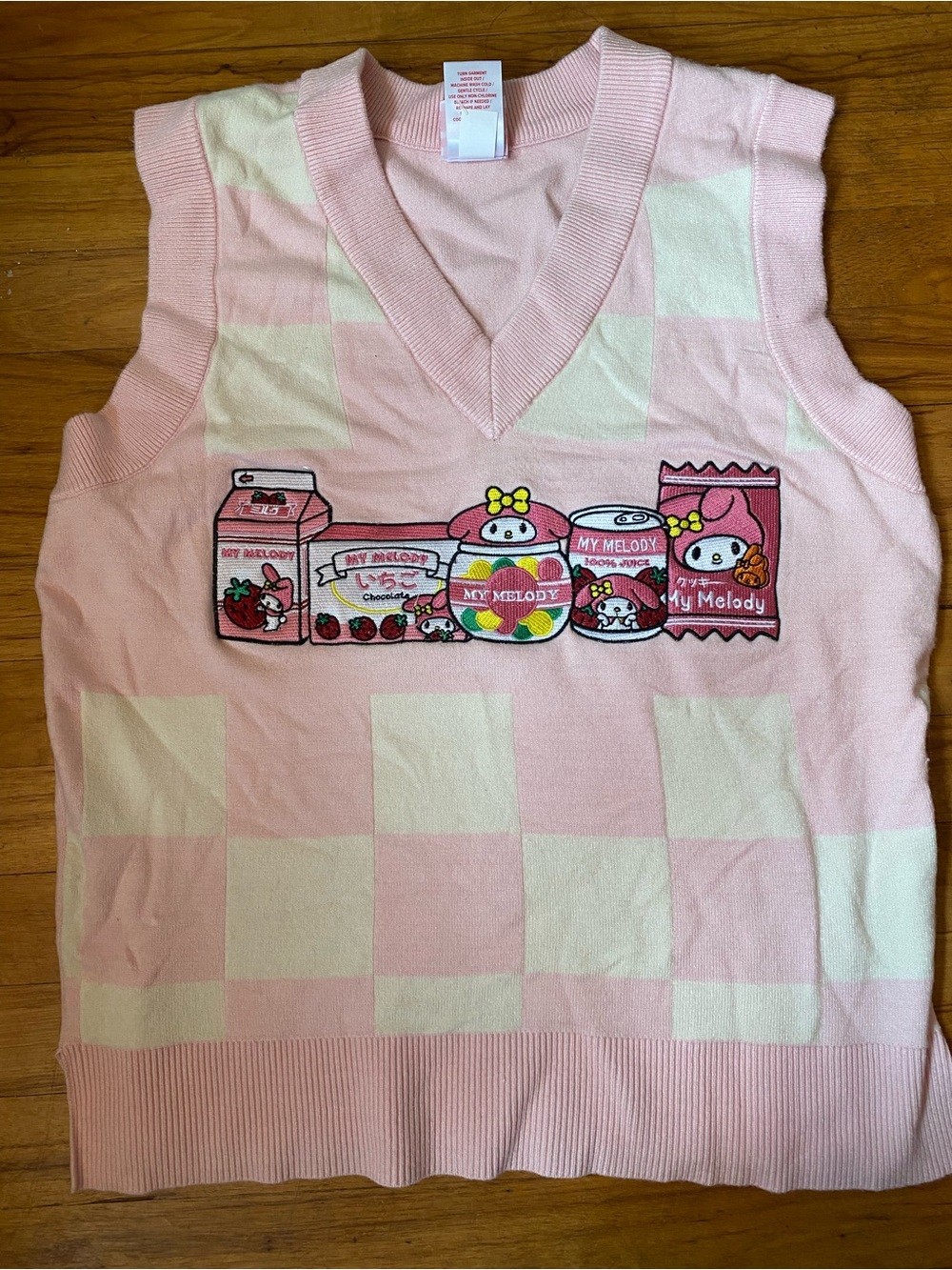 Women SWEATER Vest MELODY SANRIO PINK medium